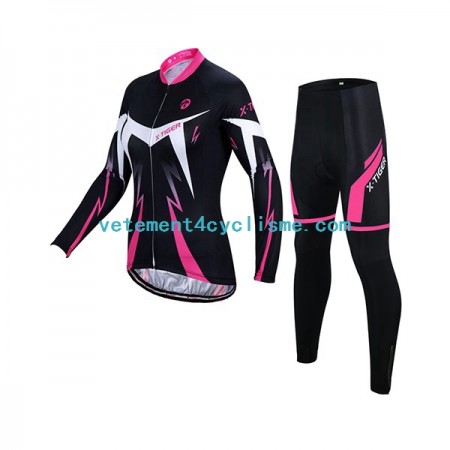 Femme Tenue Cycliste Manches Longues et Collant Long X-Tiger N001